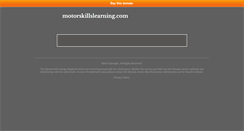 Desktop Screenshot of motorskillslearning.com